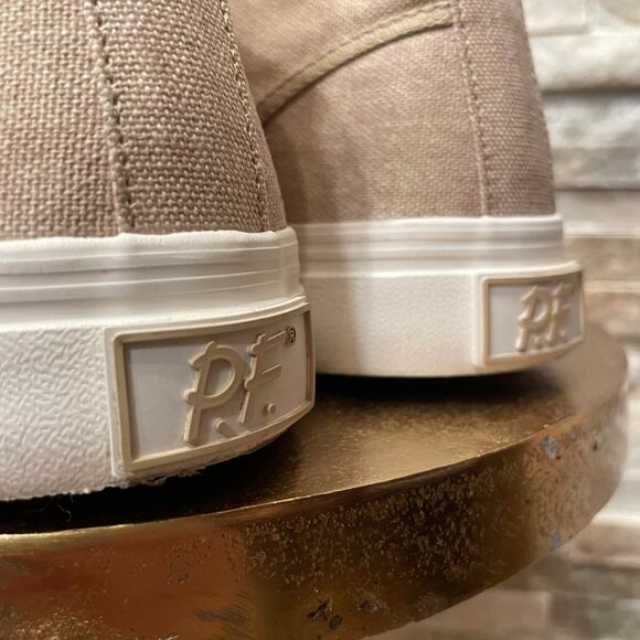 PF Flyers Center Hi 10.5M Sandstone Sneakers | Retro Canvas High Top Shoes NWOB - Picture 8 of 13